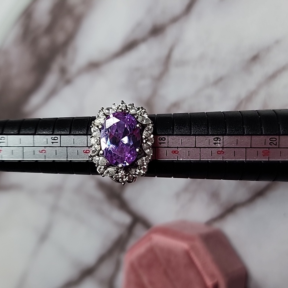 Sterling Silver Amethyst Statement Ring - image 7